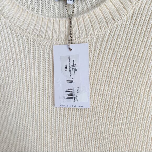 WeWoreWhat Oversize Crew neck Sweater L/XL NWT - Picture 6 of 7